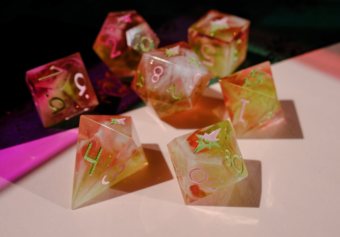 Defying Gravity Polyhedral Dice Set