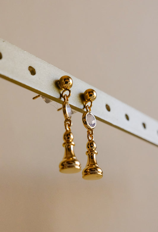 Pawn Chess Piece Stud Earrings