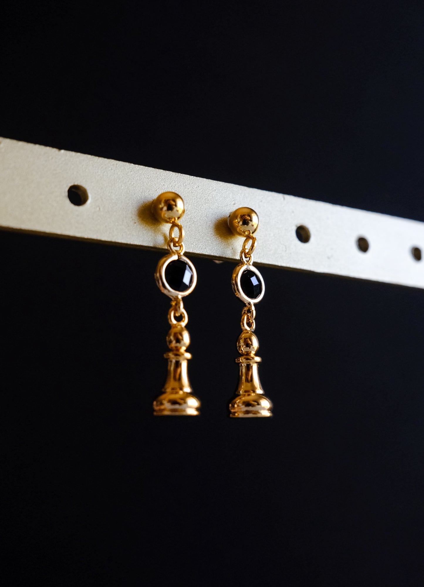 Pawn Chess Piece Stud Earrings