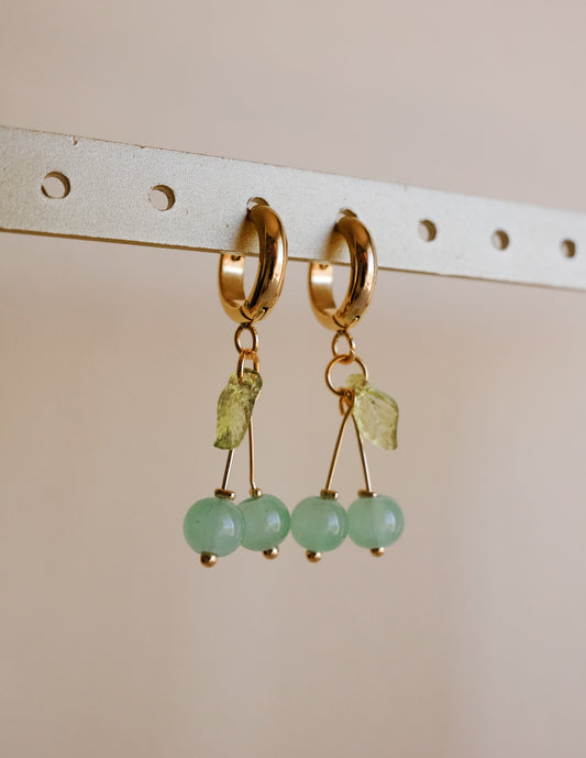 Cherry Hoop Earrings