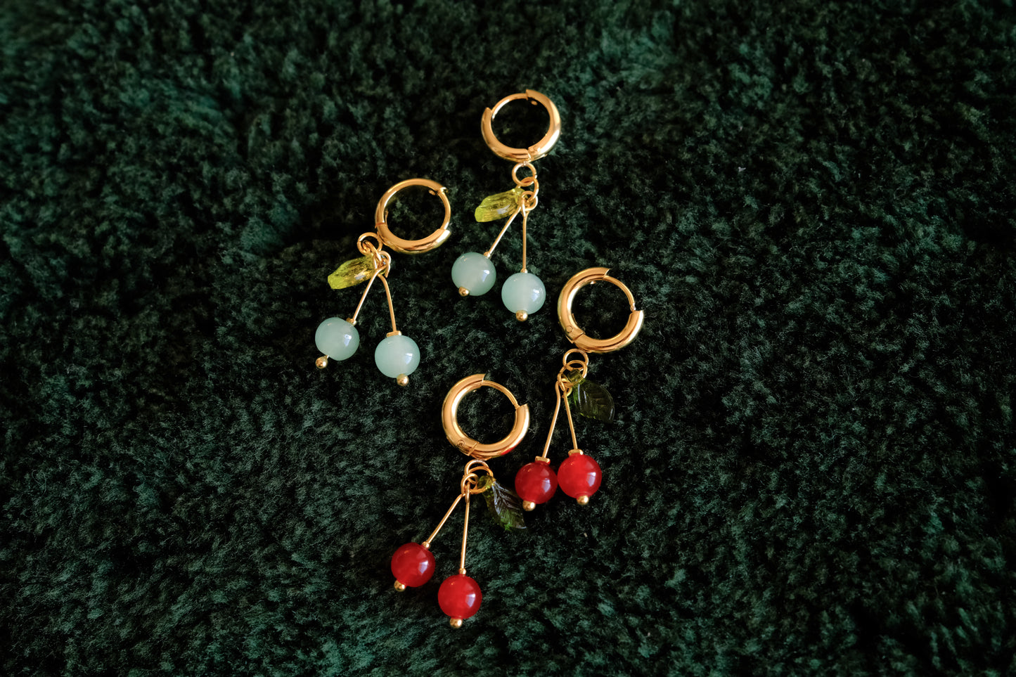 Cherry Hoop Earrings
