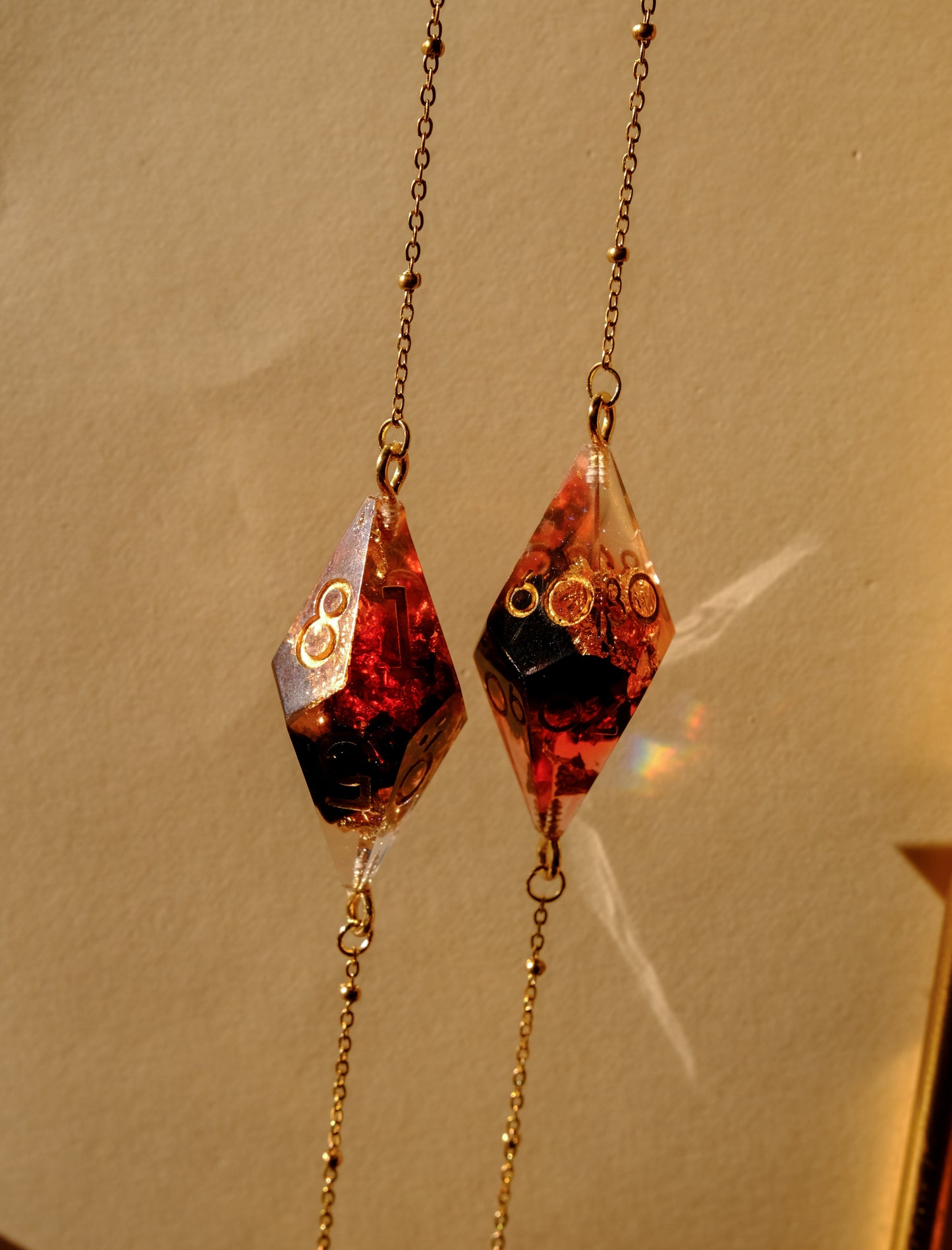 Meteor Swarm D10+Percent Glasses Chain