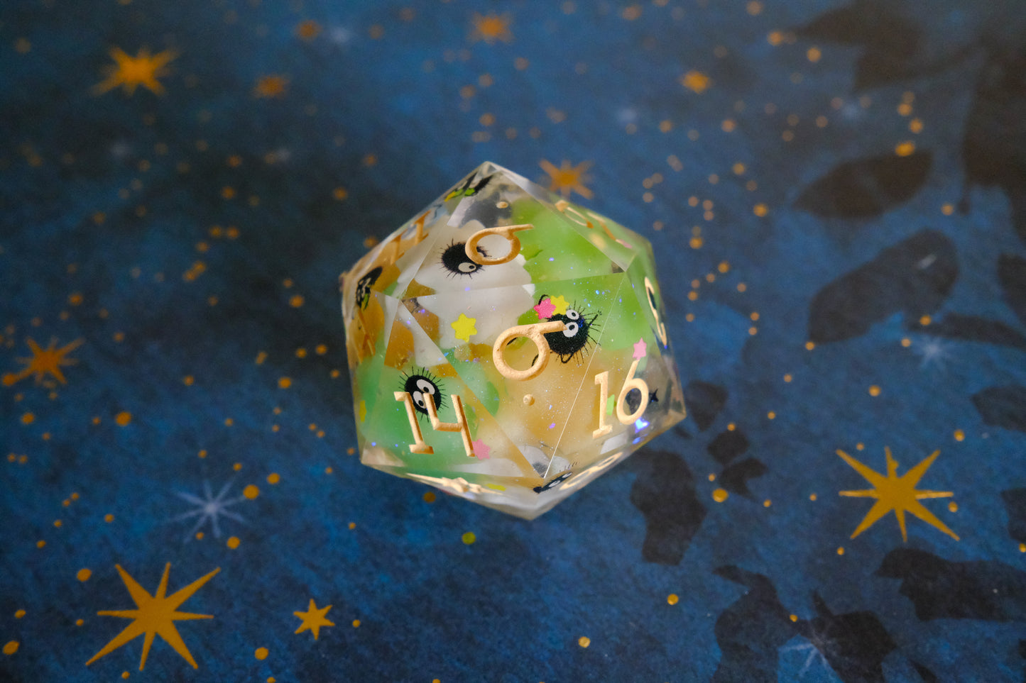 Green Orange Soot Sprite Mega D20