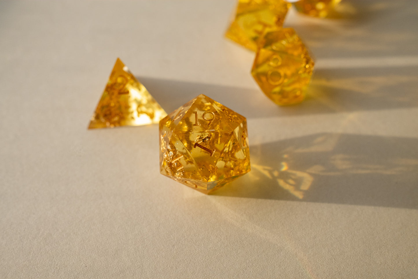 Honey Drop Polyhedral Dice Set