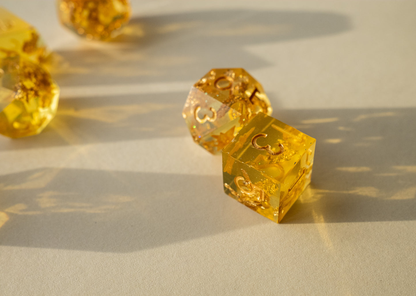 Honey Drop Polyhedral Dice Set