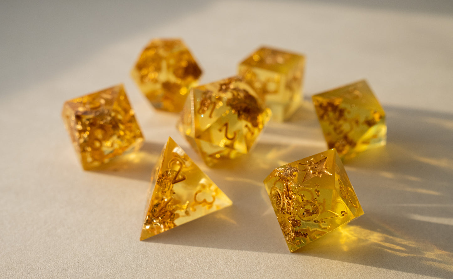 Honey Drop Polyhedral Dice Set
