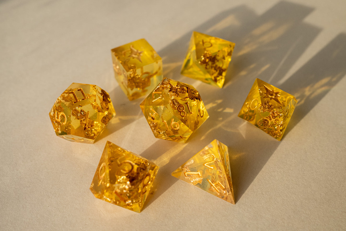 Honey Drop Polyhedral Dice Set