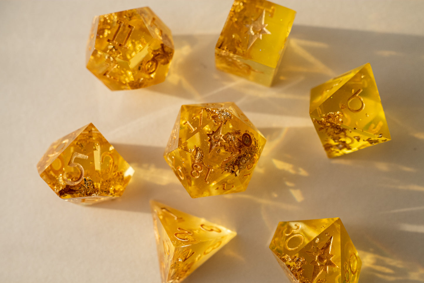 Honey Drop Polyhedral Dice Set