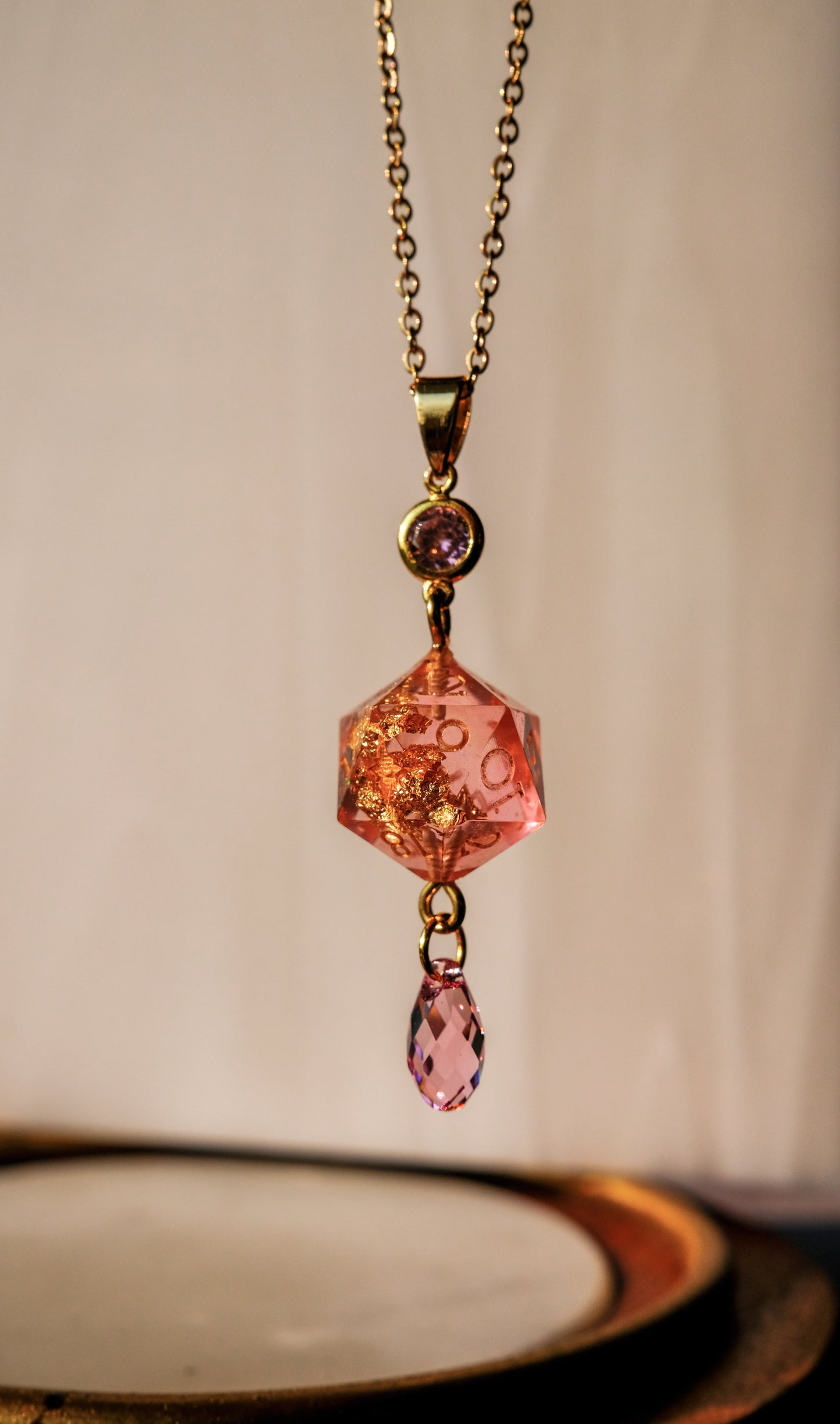 Cherry Blossom Mini D20 Necklace