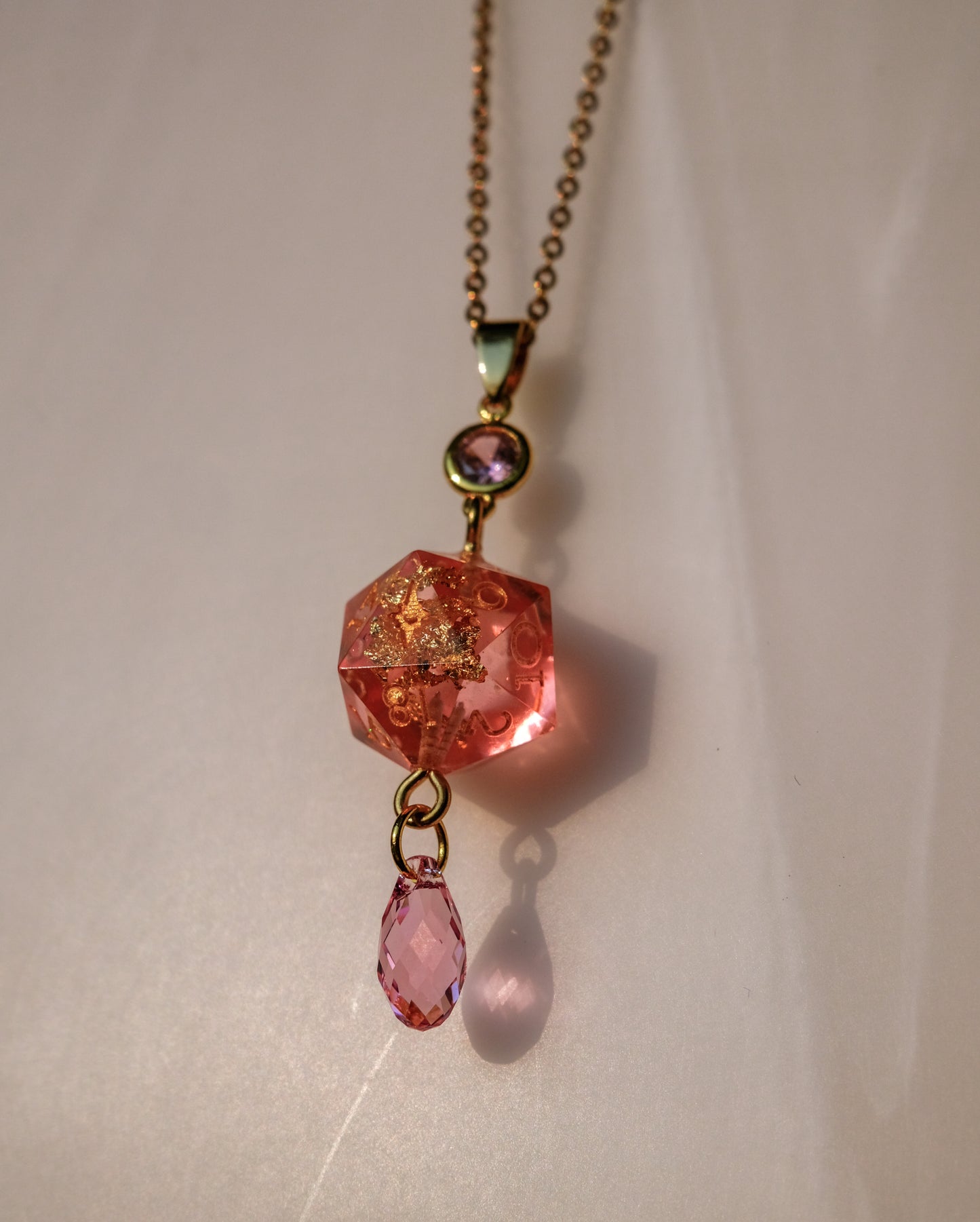 Cherry Blossom Mini D20 Necklace
