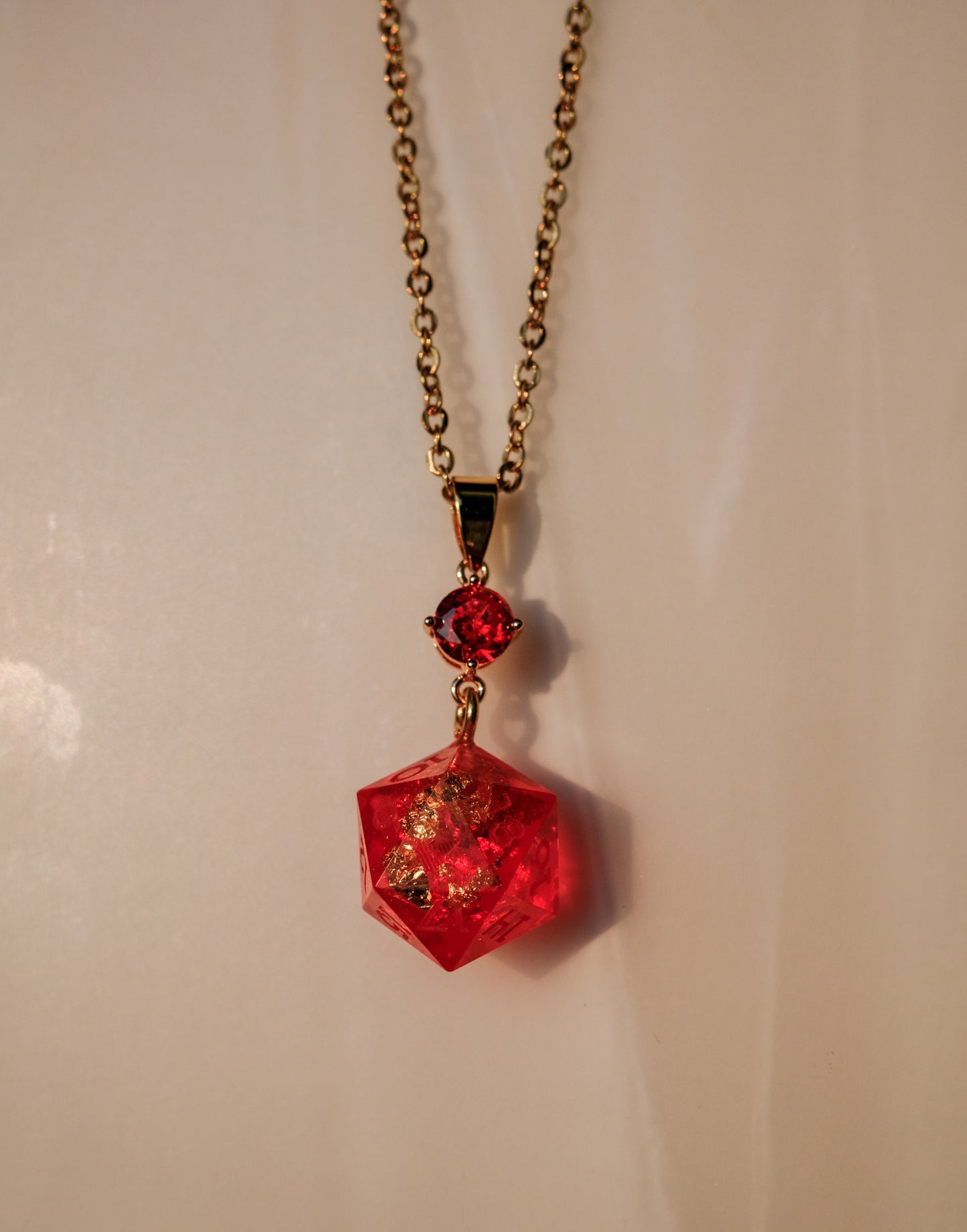 Scarlet Mini D20 Necklace
