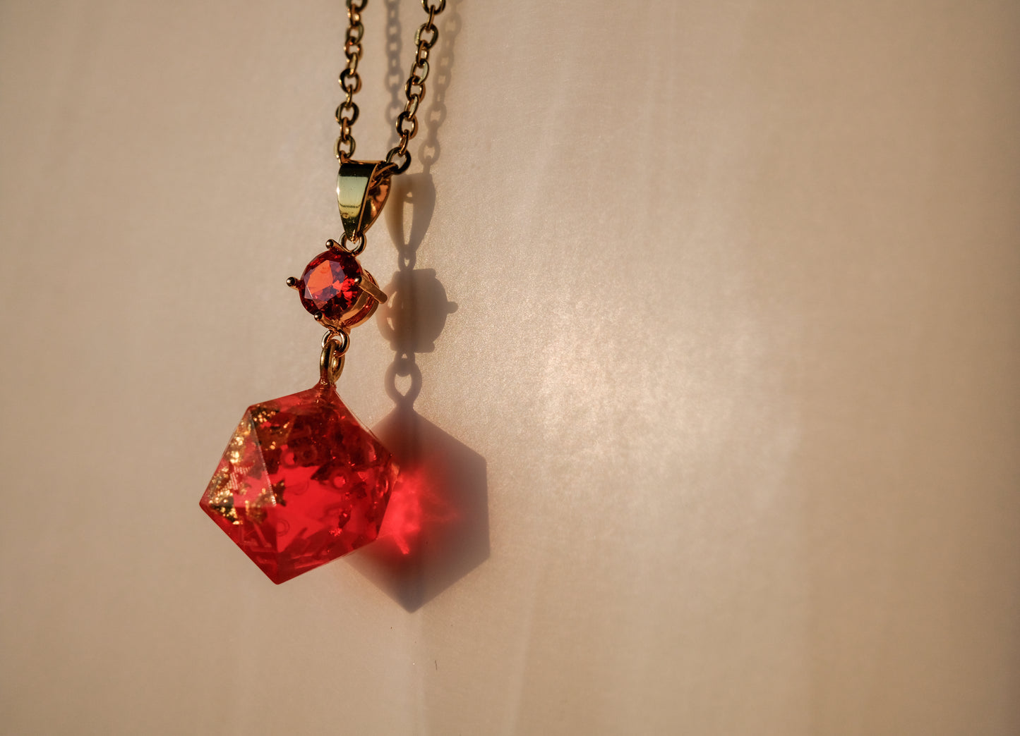 Scarlet Mini D20 Necklace