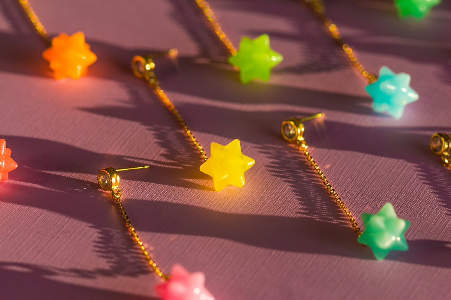 Star Piece Drop Earrings