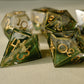 Butterfly Catcher Gold Polyhedral Dice Set