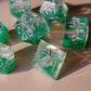 Butterfly Catcher Silver Polyhedral Dice Set