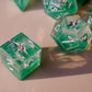 Butterfly Catcher Silver Polyhedral Dice Set