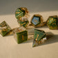 Butterfly Catcher Gold Polyhedral Dice Set