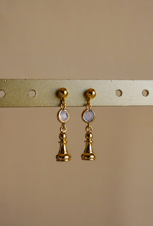 Pawn Chess Piece Stud Earrings