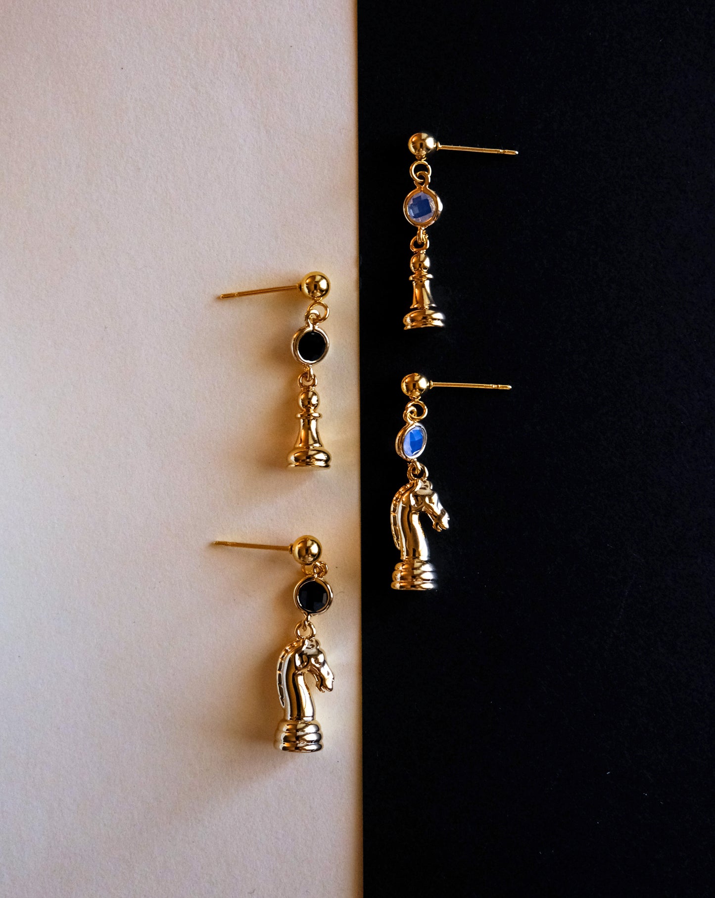 Pawn Chess Piece Stud Earrings