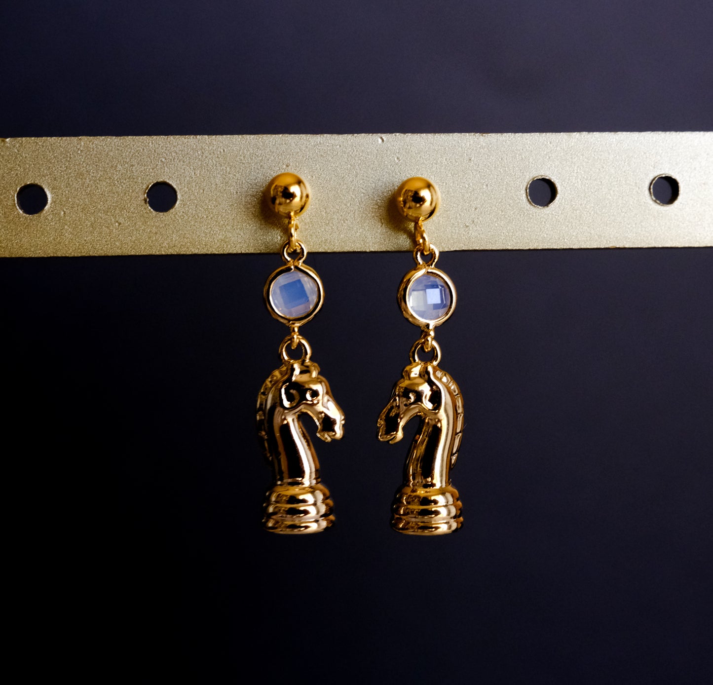 Knight Chess Piece Stud Earrings