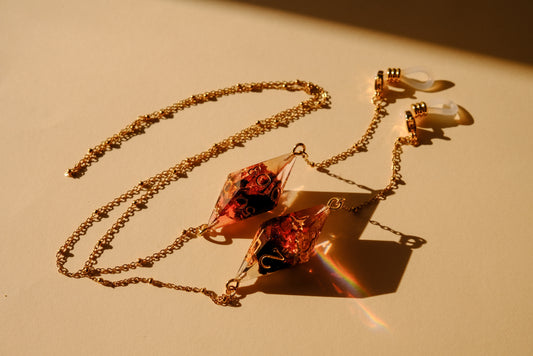 Meteor Swarm D10+Percent Glasses Chain