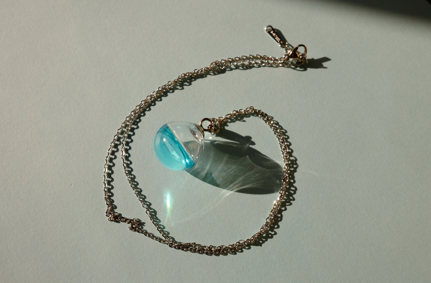 Paper Boat in a Bottle Necklace