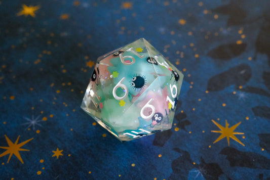 Cyan Pink Soot Sprite Mega D20