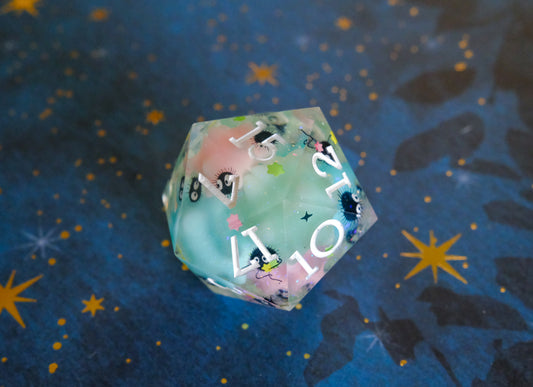 Cyan Pink Soot Sprite Mega D20