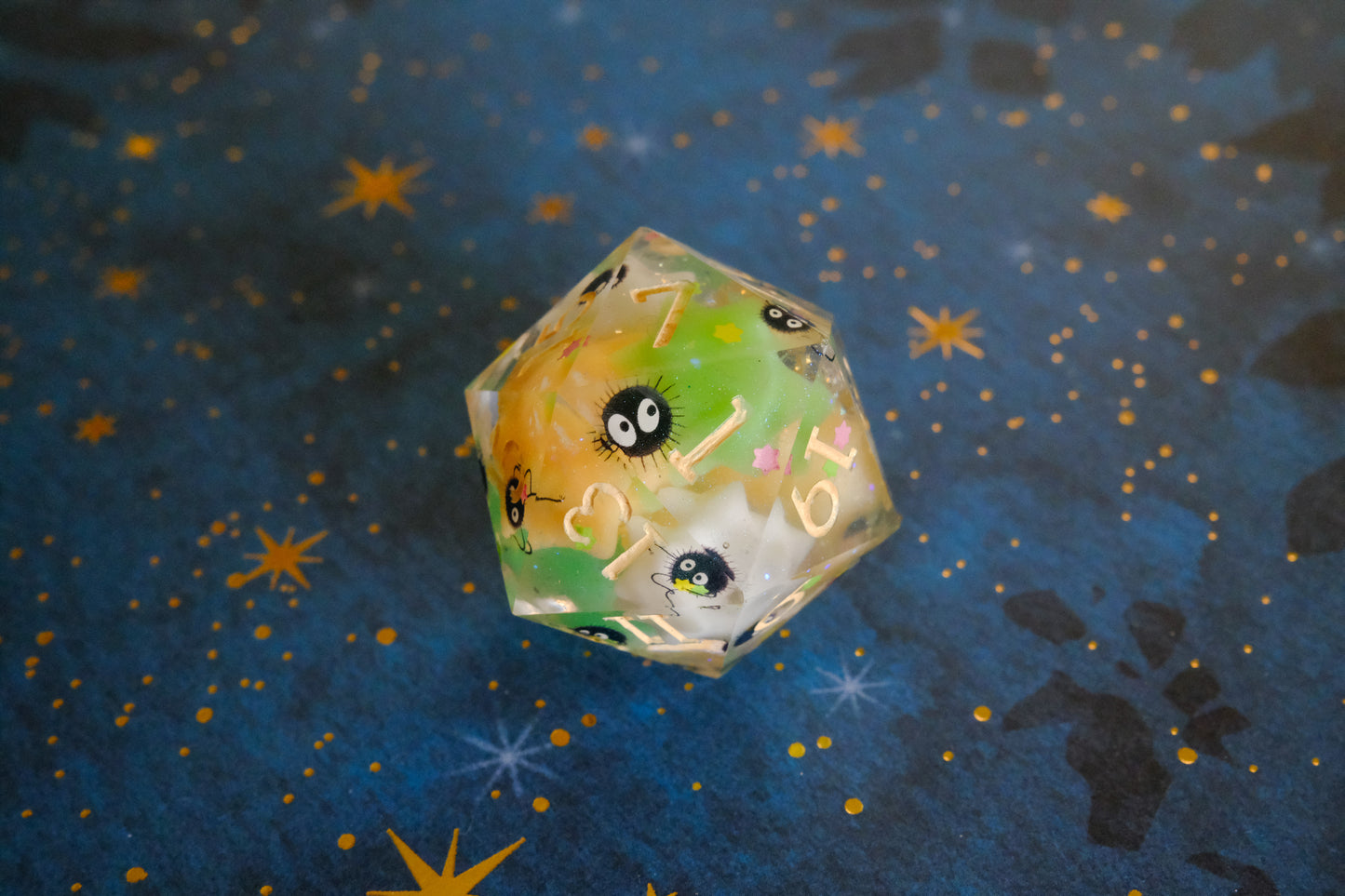 Green Orange Soot Sprite Mega D20
