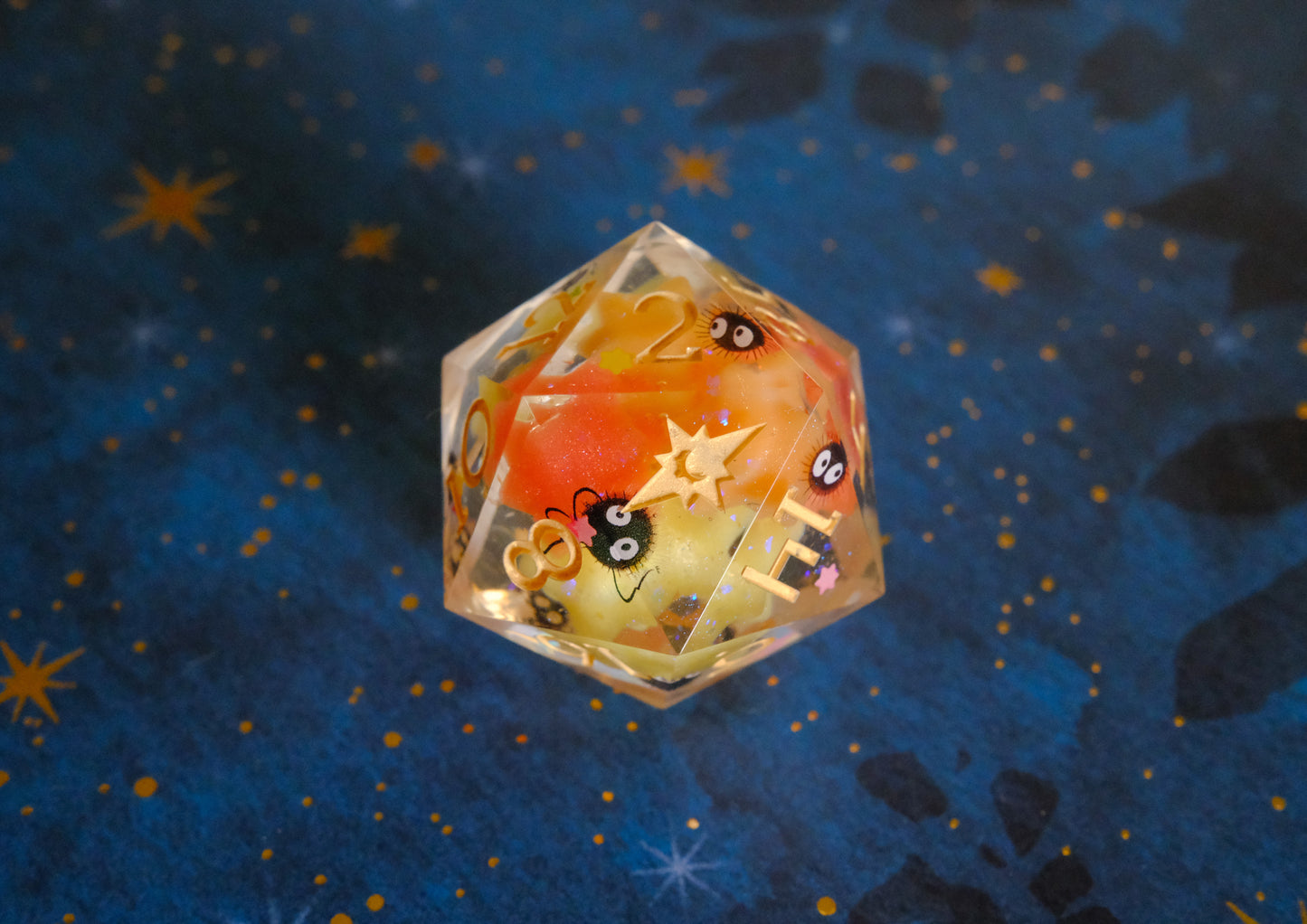 Red Orange Soot Sprite Mega D20