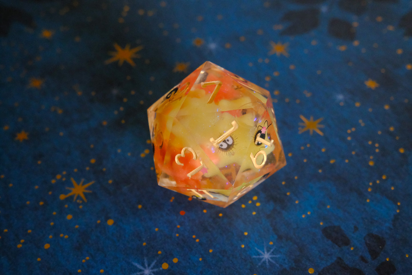 Red Orange Soot Sprite Mega D20