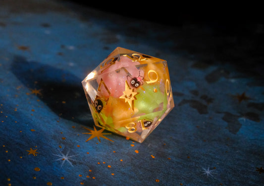 Pink Orange Green Soot Sprite Mega D20 A- grade