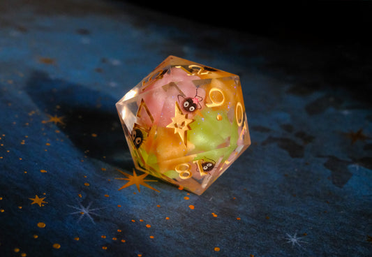 Pink Orange Green Soot Sprite Mega D20 A- grade