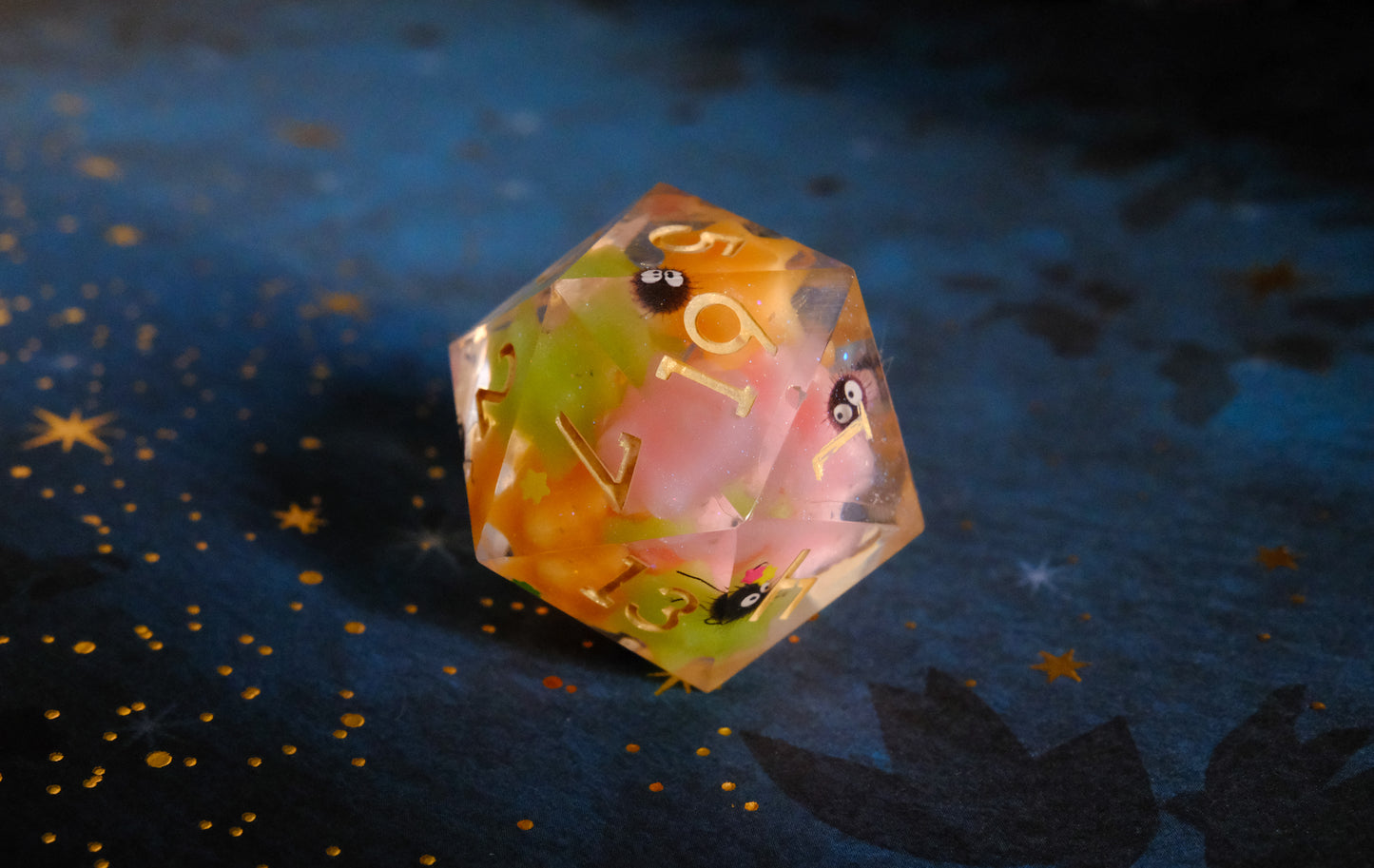 Pink Orange Green Soot Sprite Mega D20 A- grade
