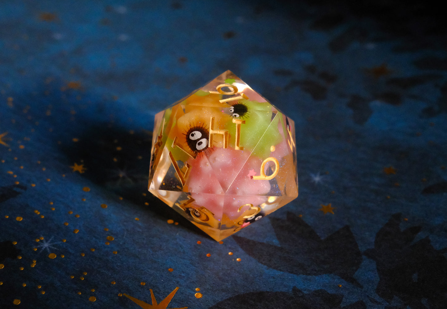 Pink Orange Green Soot Sprite Mega D20 A- grade