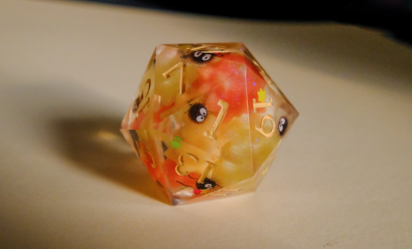 Red Orange Soot Sprite Mega D20