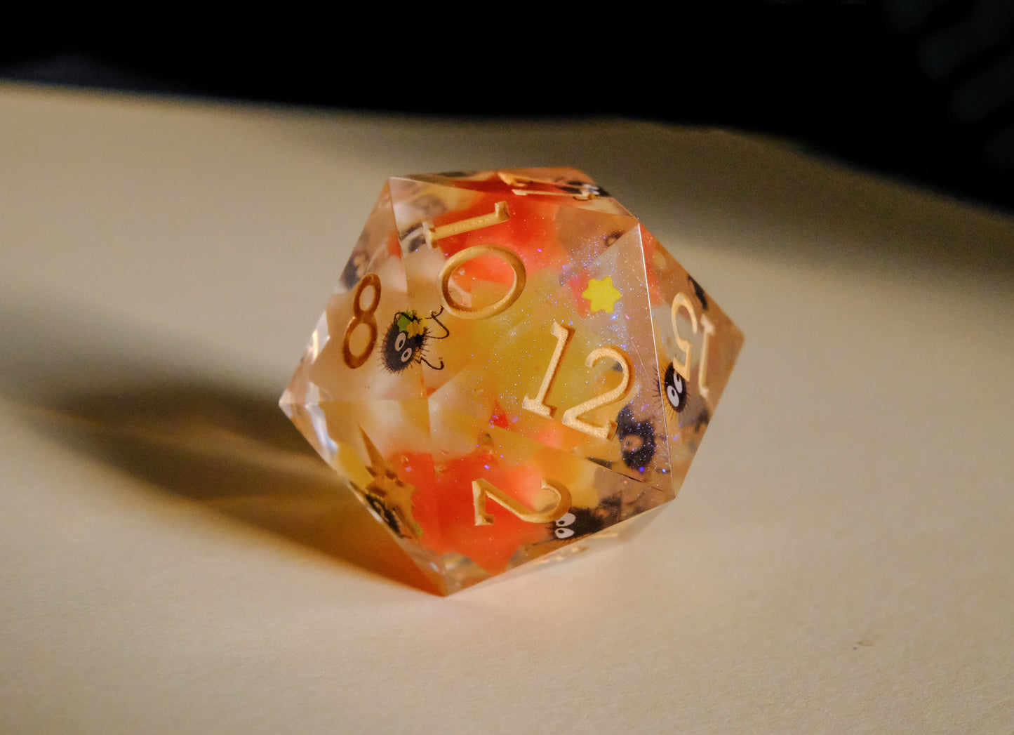 Red Orange Soot Sprite Mega D20