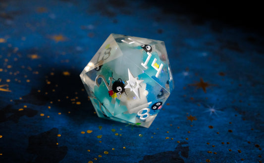 Blue Cyan Soot Sprite Mega D20