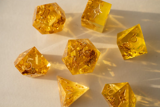 Honey Drop Polyhedral Dice Set