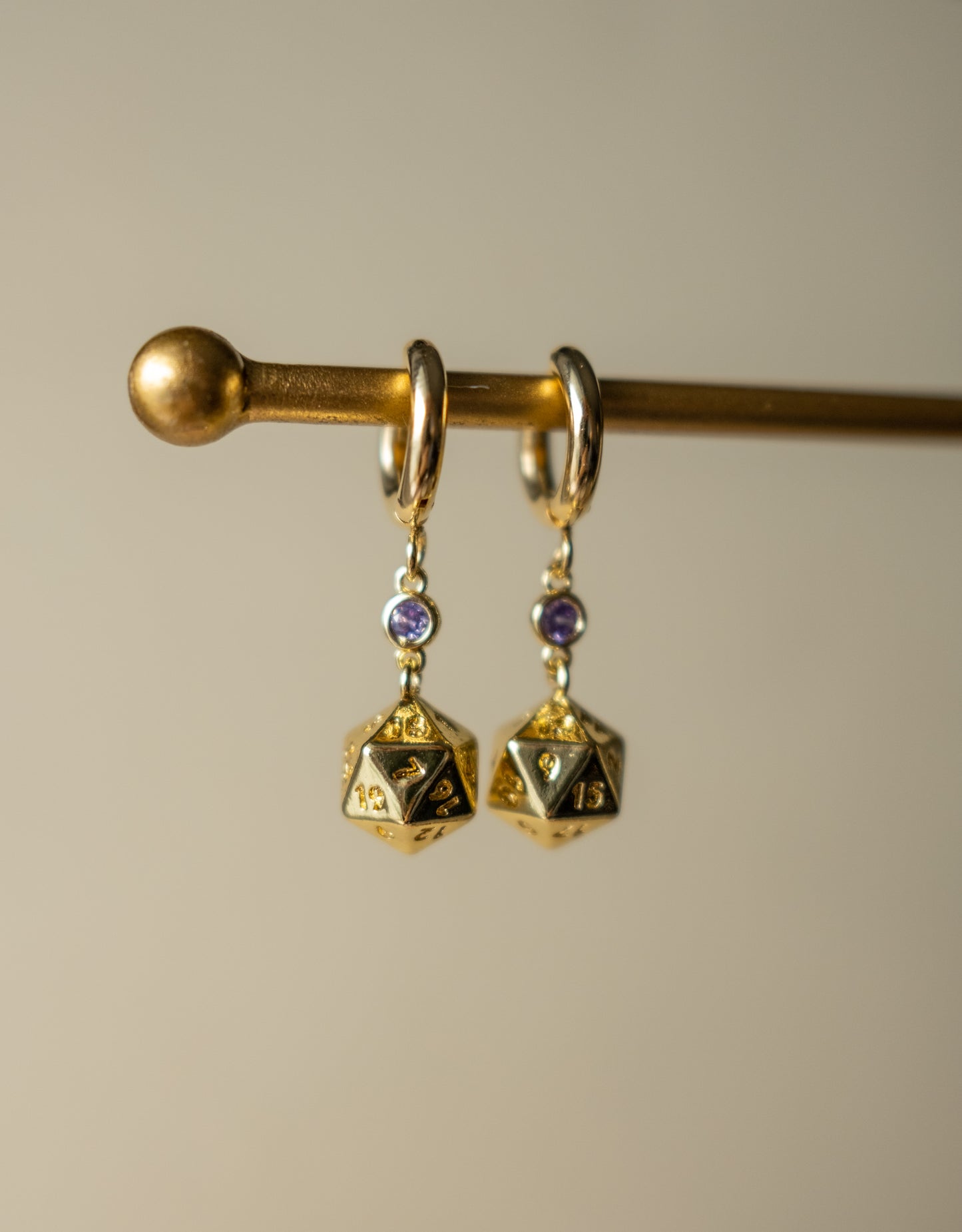 D20 Hoop Earrings