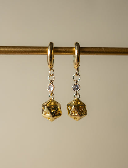 D20 Hoop Earrings