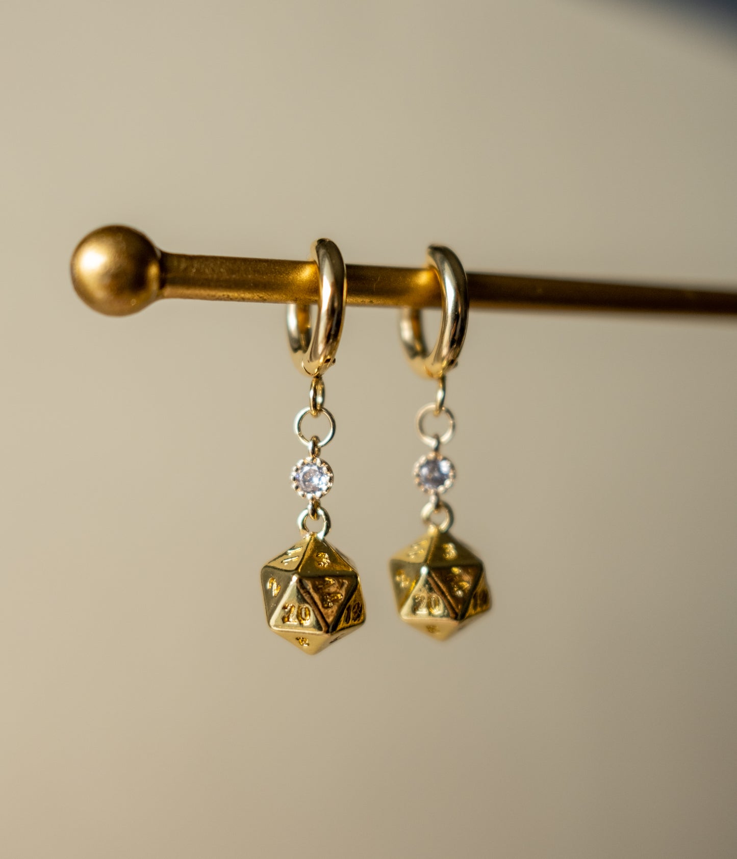 D20 Hoop Earrings