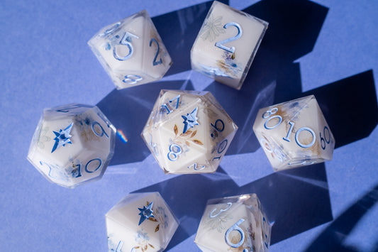 Heavenly Blooms Polyhedral Dice Set A- Grade