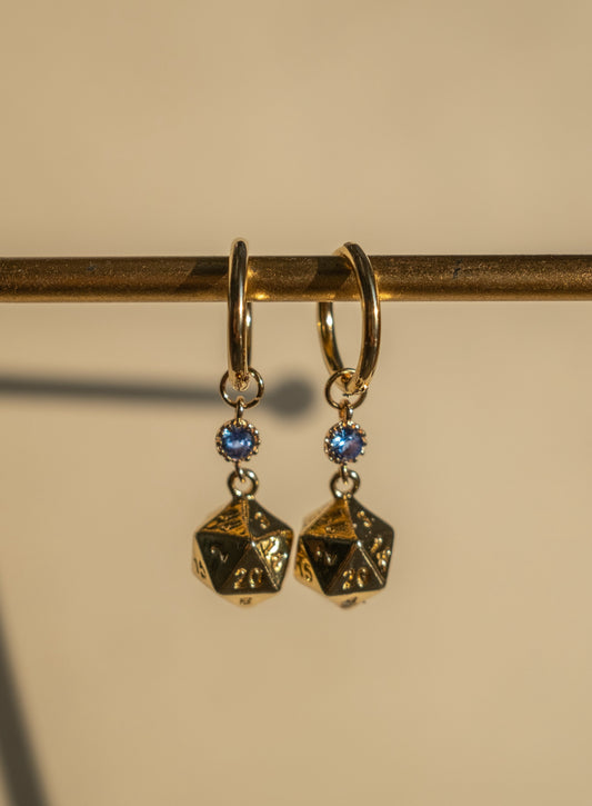 D20 Hoop Earrings