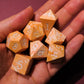 Orange Dream Flawed Polyhedral Dice Set