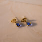 Tear Drops Blue Stud Earrings