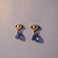 Tear Drops Blue Stud Earrings