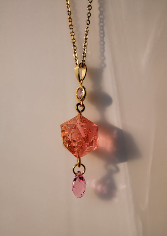 Cherry Blossom Mini D20 Necklace
