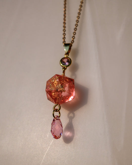Cherry Blossom Mini D20 Necklace
