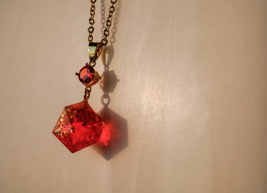 Scarlet Mini D20 Necklace